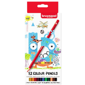 Набір дитячих кольорових олівців 12 кольорів Bruynzeel
