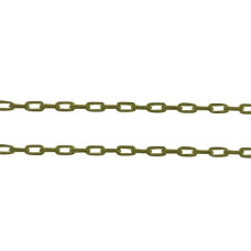 Металлическая цепочка цвет античной бронзы, размеры звена 3 x 1,5мм, длина - 1 м