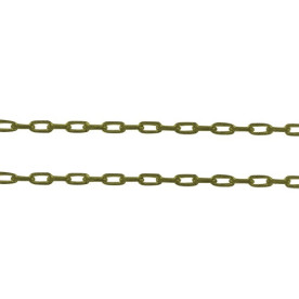 Металлическая цепочка цвет античной бронзы, размеры звена 3 x 1,5мм, длина - 1 м