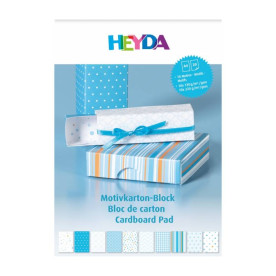 Набір дизайнерського паперу Голубой матовый 20шт 21х29,7см 100-220г/м2 Heyda