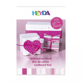 Набор дизайнерской бумаги Розовый матовый 20шт 21х29,7см 100-220г/м2 Heyda