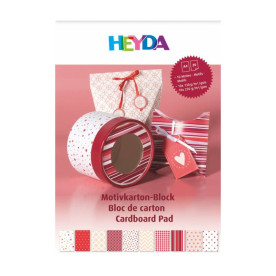 Набор дизайнерской бумаги Красный матовый 20шт 21х29,7см 100-220г/м2 Heyda