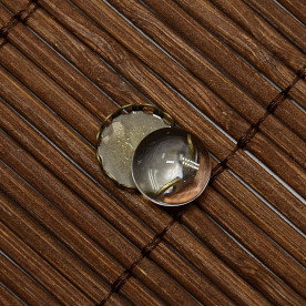 Заготовка для украшения, основа 11 мм и кабошон 10 мм, цвет античная бронза