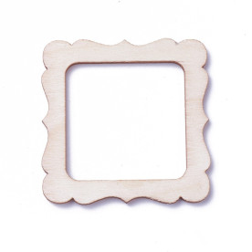 Деревянная рамочка Фигурная, квадрат, 5 см, толщина 2,5 мм