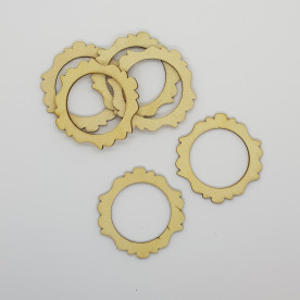 Деревянная рамочка Фигурная, круг, 5 см, толщина 2,5 мм