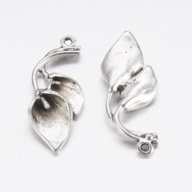 Підвіска Квітка калли, античне срібло, ок 38мм шириною, 14мм довжиною