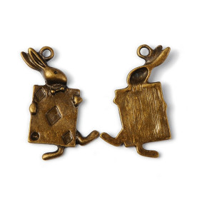 Підвіска Кролик, антична бронза, 36x22x2мм