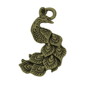 Підвіска Павич, антична бронза, 35x19x3мм