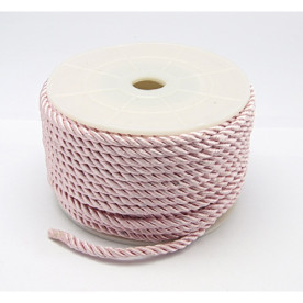 Крученый шнур розового цвета, диаметр 4 мм, длина 90 см