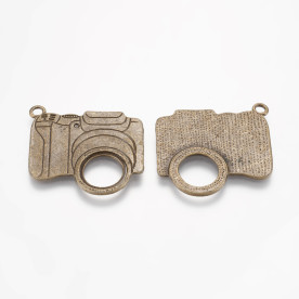 Підвіска Фотоапарат, антична бронза, 35x38x2мм