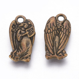 Подвеска Ангел, античная бронза, 22,5x11x2,5мм