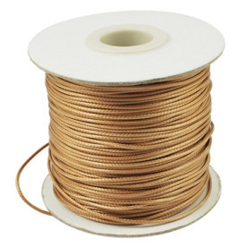 Декоративний шнур кольору темного золота, товщиною 1 мм, довжиною 90 см