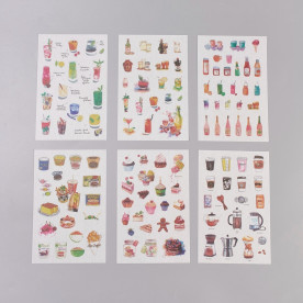 Набор наклейок Їда і кулінарія, 140x90 мм, 6 листів
