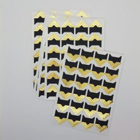 Лист наклеек - уголков для фотографий, золотой, 24 шт, 22х20 мм