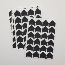 Лист наклеек - уголков для фотографий, черный, 24 шт, 22х20 мм