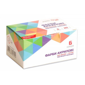 Фарби матові пастельні 6цв 20мл ROSA TALENT