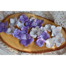 Квіти Перламутрові 0013 білий - бузковий, Woodchic