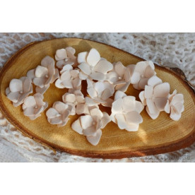 Набор цветов Гортензия Перламутровые, персик 0005, 15 шт, 2-3 см, Woodhic