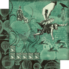 Лист двусторонней скрапбумаги Modern Marvels от Graphic 45