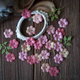 Набір квітів Незабудки 2, колір рожевий, жовтий, Woodchic