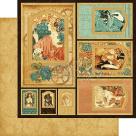 Лист вирубування Steampunk Debutante Frames від Graphic 45