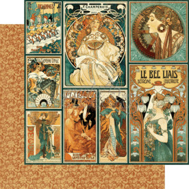 Аркуш двостороннього паперу Nouveau Artistry від Graphic 45