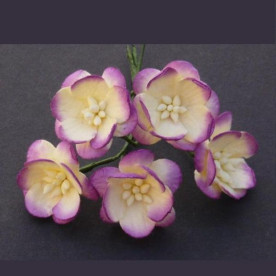 Набір 5 декоративних квіток вишні світло-фіолетового кольору