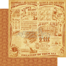 Двусторонняя скрапбумага Under the Big Top от Graphic 45