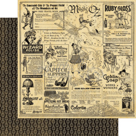 Двусторонняя скрапбумага Goblin Gazette  от Graphic 45