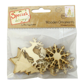 Набір дерев'яних фігурок Special Delivery Wooden Ornaments від Helz Cuppleditch