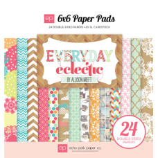 Набір паперу Everyday Eclectic 12 двосторонніх аркушів 15х15 см від Echo Park