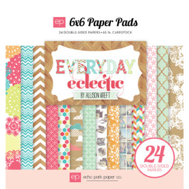 Набір паперу Everyday Eclectic 12 двосторонніх аркушів 15х15 см від Echo Park