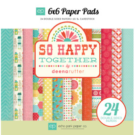 Набір паперу So Happy Together 12 двосторонніх аркушів 15х15 см від Echo Park