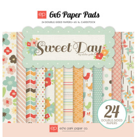 Набор бумаги Sweet Day 12 двусторонних листов 15х15 см от Echo Park