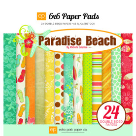 Набір паперу Paradise Beach 12 двосторонніх аркушів 15х15 см від Echo Park