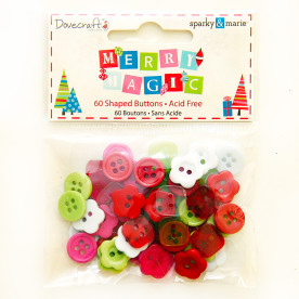 Набор пуговиц Merry Magic Mini Buttons 60 шт. от Dovecraft