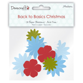 Набір паперових квітів Back to Basics Christmas Modern - Blossoms від Dovecraft