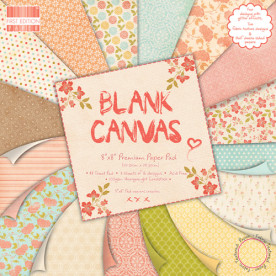 Набор бумаги Blank Canvas 20х20 см 16 листов от First Edition