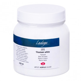 Краска акриловая Ладога, белила титановые, 220мл, ЗХК