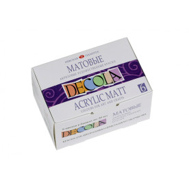 Набір акрилових фарб, Decola, матовий, 6 кол, 20 мл, ЗХК