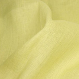 Тканина для рукоділля льон "Жовто-зелена однотонна" 45х70 см