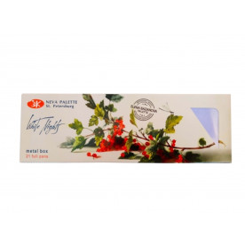 Набір акварельних фарб, Білі ночі, 21кол, метал, 25 мл кювети, ЗХК