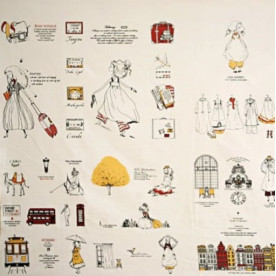 Ткань для рукоделия "Городские мотивы" 37х70 см