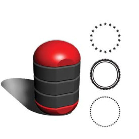 Набір трьох гумових штампів Stamp Trio: Round Certify, 7gypsies