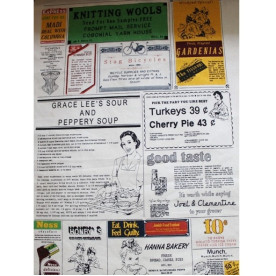 Ткань для рукоделия "Газетная полоса" 35х53 см