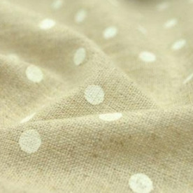 Ткань для рукоделия "Лен в горошек" 50х80 см