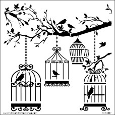 Трафарет Birds of a Feather 30х30 см від Crafter's Workshop