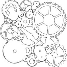 Трафарет Gears від Crafter's Workshop 15x15 см