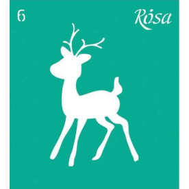 Трафарет багаторазовий самоклеючий, №06, Тварини, 9х10см, Rosa Talent