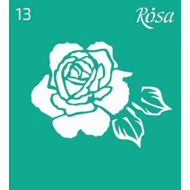 Трафарет многоразовый самоклеющийся, №13, Цветы, 9х10см, Rosa Talent